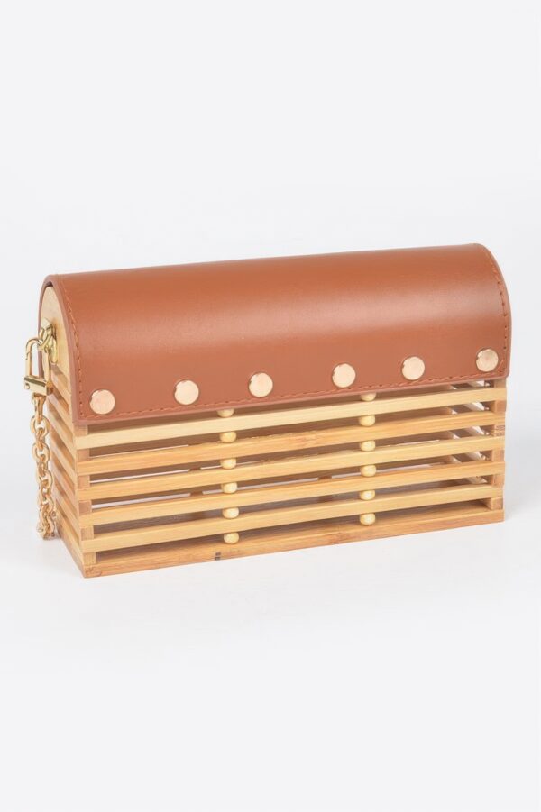 Bamboo Flap Crossbody Bag – Compact Bamboo-Top