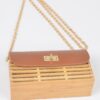 Bamboo Flap Crossbody Bag – Compact Bamboo-Top