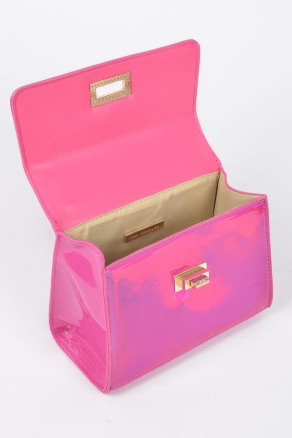 Mirror Metallic Flap Crossbody Bag – Compact Shine