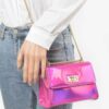 Mirror Metallic Flap Crossbody Bag – Compact Shine