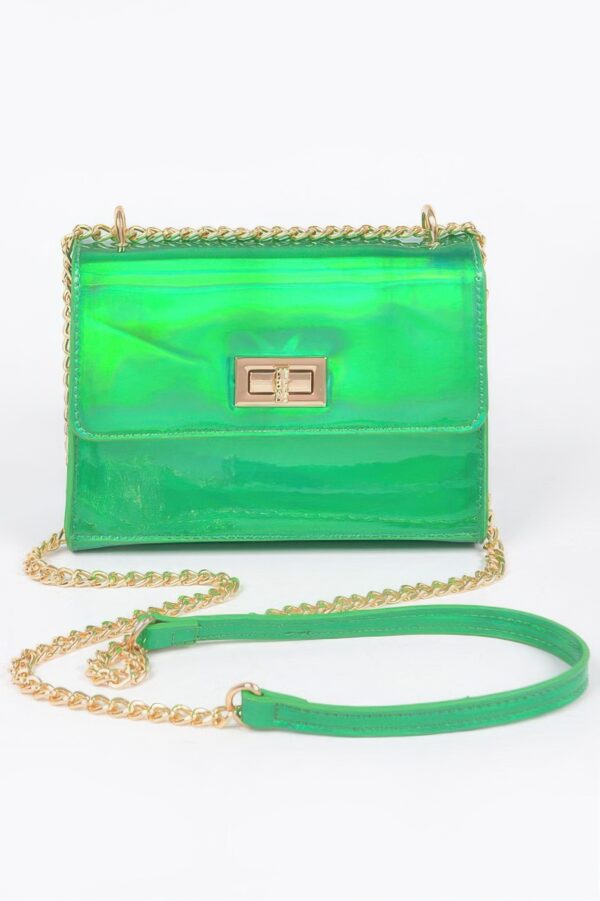 Mirror Metallic Flap Crossbody Bag – Compact Shine