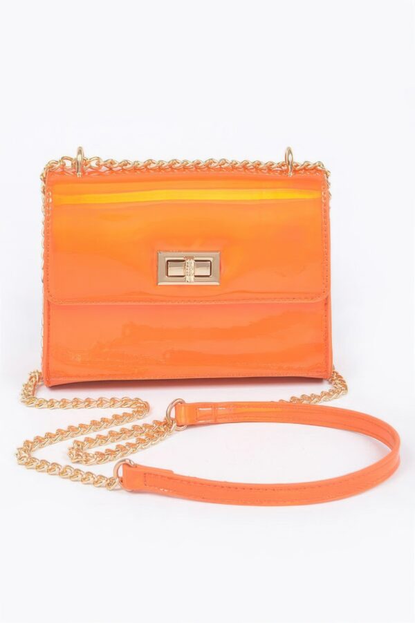Mirror Metallic Flap Crossbody Bag – Compact Shine