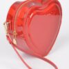 Heart-Shaped Mirror Metallic Crossbody Bag