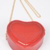 Heart-Shaped Mirror Metallic Crossbody Bag