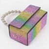Rhinestone Ball Chain Handle Mini Bag
