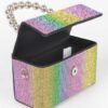 Rhinestone Ball Chain Handle Mini Bag