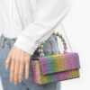 Rhinestone Ball Chain Handle Mini Bag
