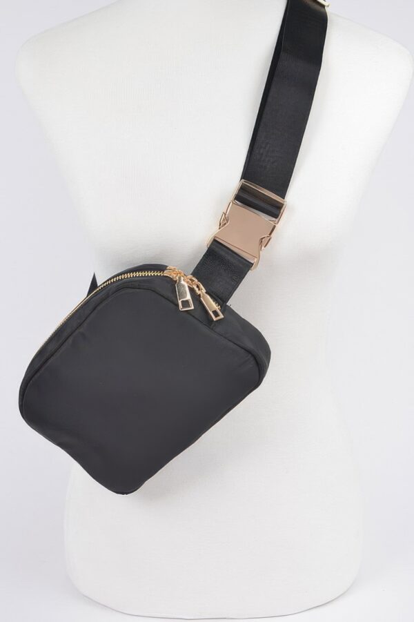 Compact Nylon Zip Fanny Pack – Water-Resistant