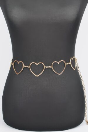Heart Chain Waist Belt – Polished Iron Accent