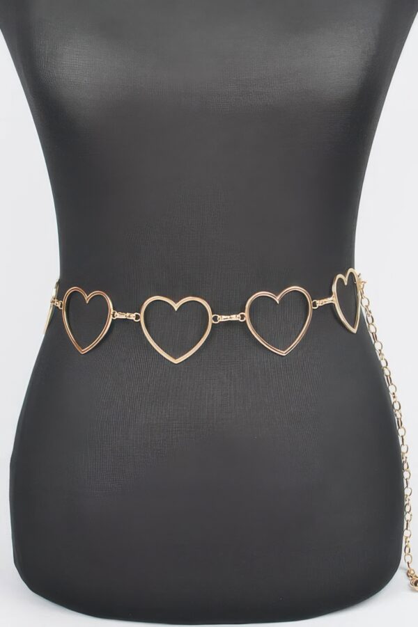 Heart Chain Waist Belt – Polished Iron Accent