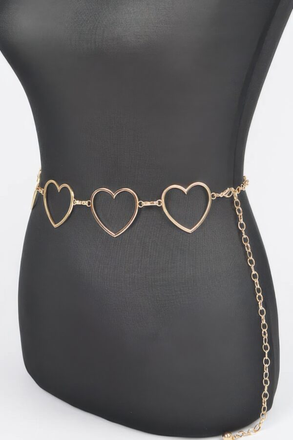 Heart Chain Waist Belt – Polished Iron Accent