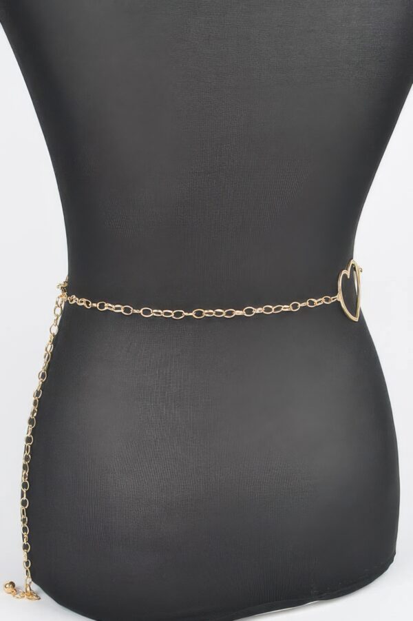 Heart Chain Waist Belt – Polished Iron Accent