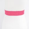Faux Straw Elastic Belt with Polished Trim
