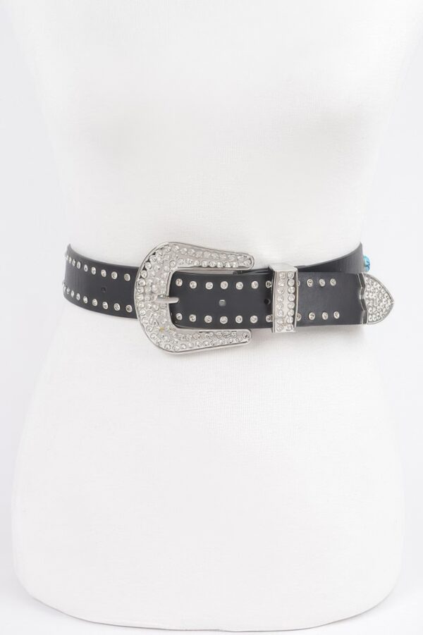 Western Turquoise Accent Stretch Belt – Polyurethane