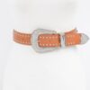 Western Turquoise Accent Stretch Belt – Polyurethane