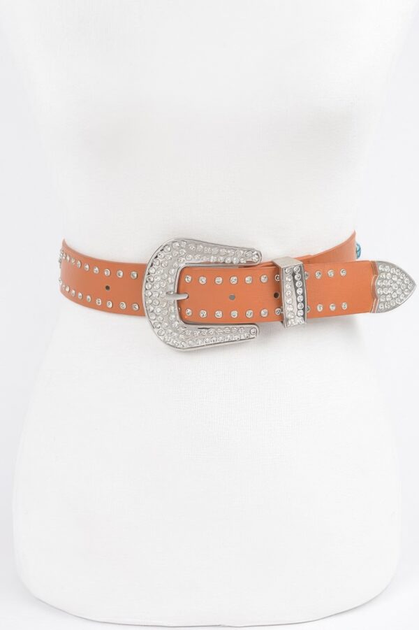 Western Turquoise Accent Stretch Belt – Polyurethane
