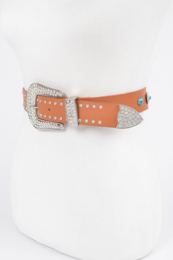 Western Turquoise Accent Stretch Belt – Polyurethane
