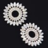 Oversized Rhinestone Round Stud Earrings