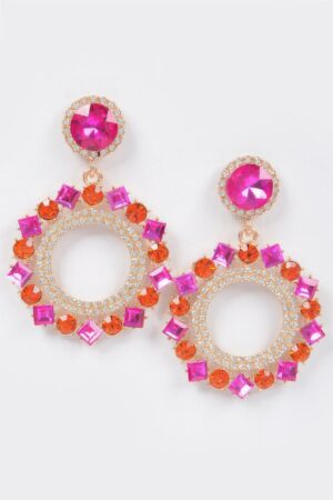 Rhinestone Drop Earrings – Long Cascading Sparkle