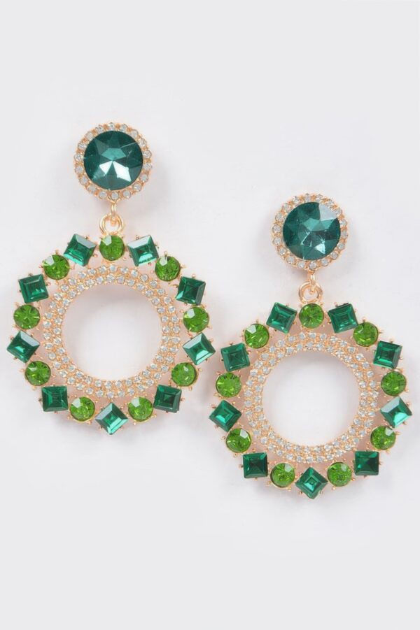Rhinestone Drop Earrings – Long Cascading Sparkle