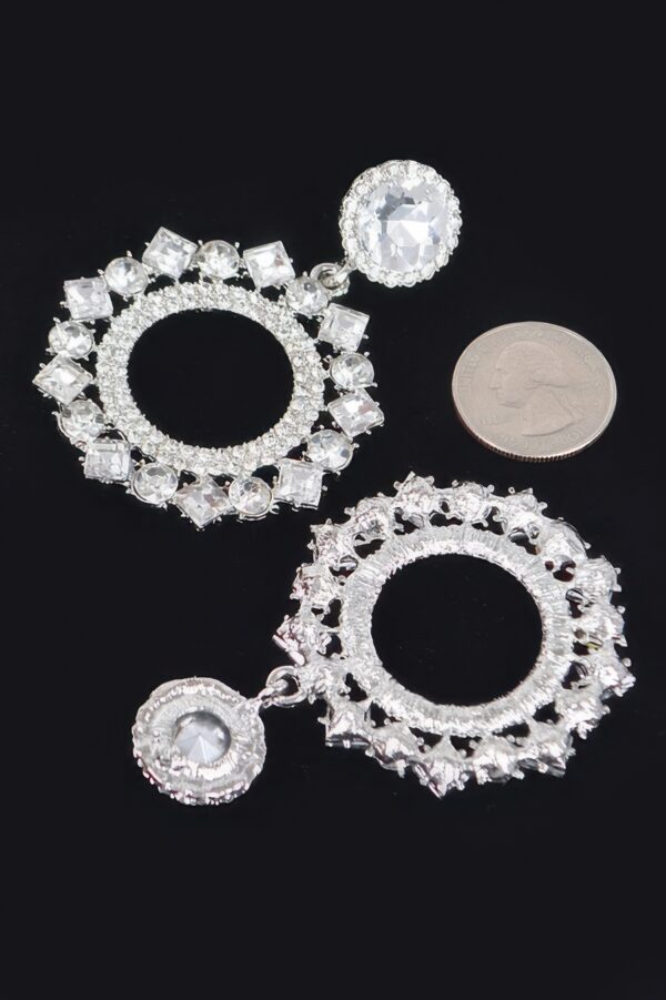 Rhinestone Drop Earrings – Long Cascading Sparkle