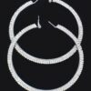 Rhinestone Oversized Hoop Earrings – 3.5 in Sparkle