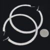 Rhinestone Oversized Hoop Earrings – 3.5 in Sparkle