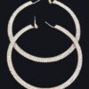 Rhinestone Oversized Hoop Earrings – 3.5 in Sparkle