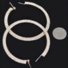 Rhinestone Hoop Earrings – 3″ Sparkle Hoops
