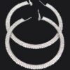 Rhinestone Hoop Earrings – 3″ Sparkle Hoops