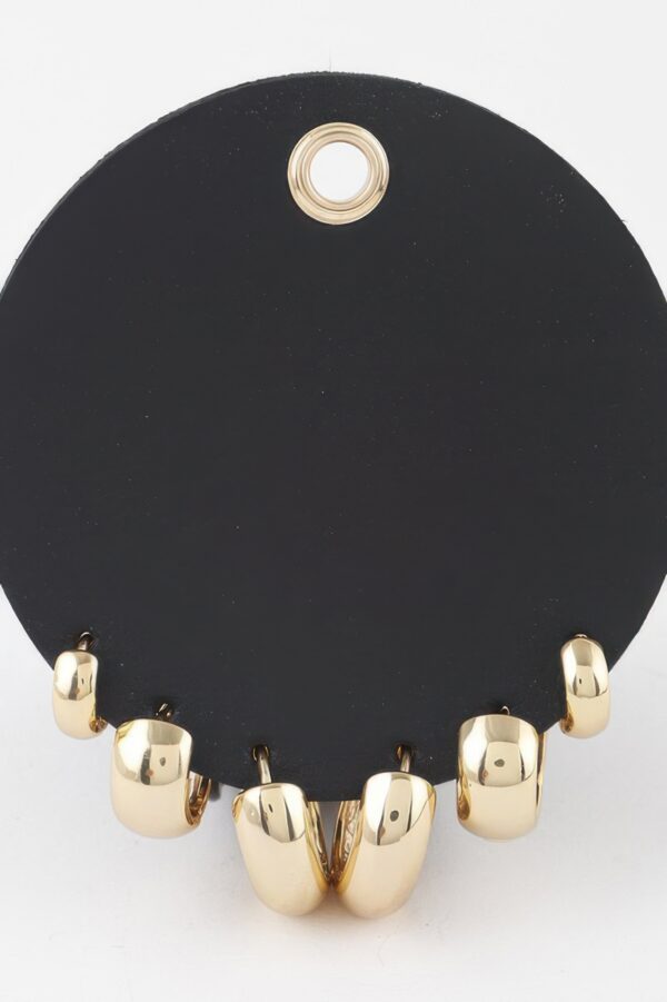 Mini Chunky Hoop Earrings Set – Polished Rounded Hoops