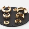Mini Chunky Hoop Earrings Set – Polished Rounded Hoops