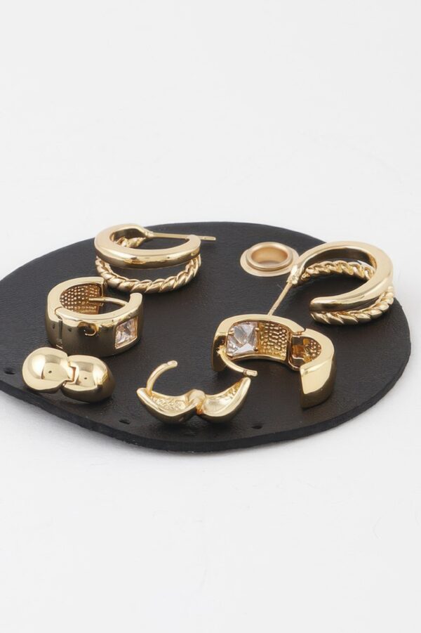 Mini Multi-Hoop Earrings Set – Metallic Finish
