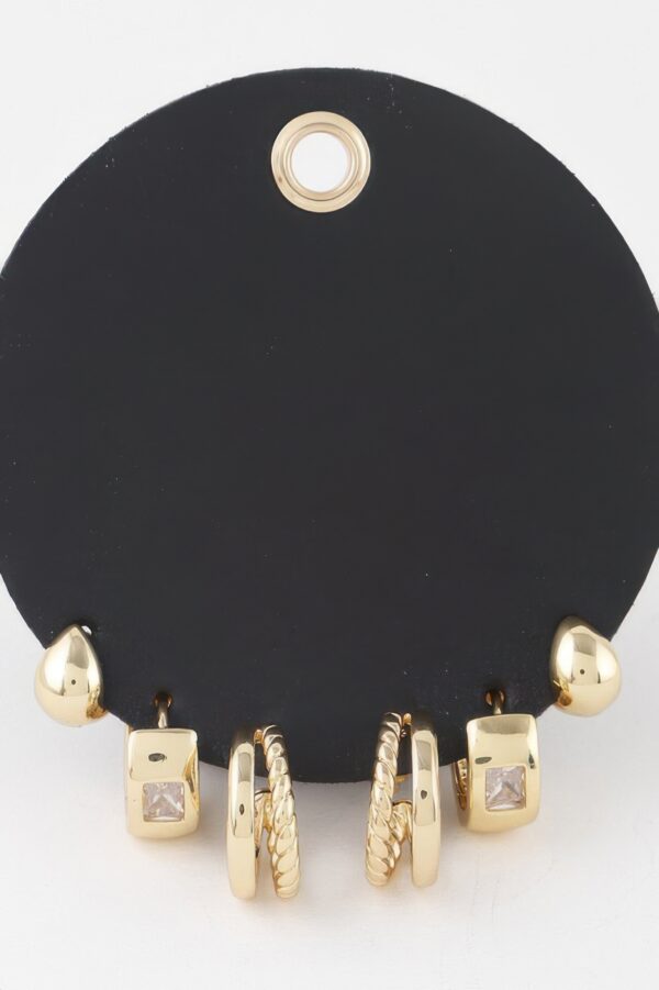 Mini Multi-Hoop Earrings Set – Metallic Finish