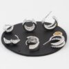 Mini Multi-Hoop Earrings Set – Metallic Finish