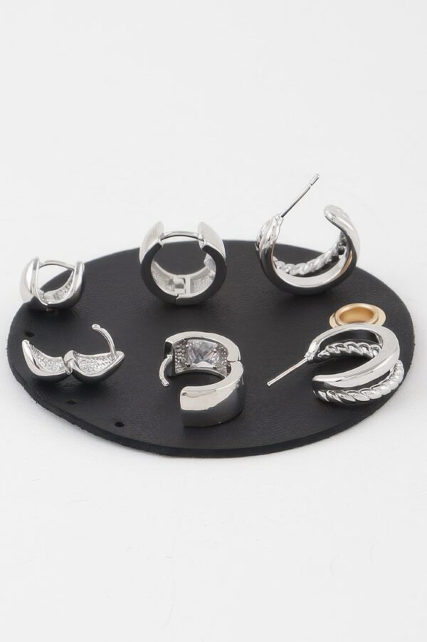 Mini Multi-Hoop Earrings Set – Metallic Finish