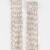 Rhinestone Curtain Drop Earrings – Wide Cascading Strands