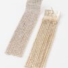 Rhinestone Curtain Drop Earrings – Wide Cascading Strands