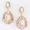 Flare Teardrop Earrings with Sparkling Stones