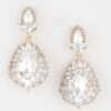 Flare Teardrop Earrings with Sparkling Stones