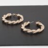 Twisted Rope Hoop Earrings – Medium Polished Hoops