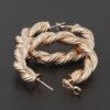 Twisted Rope Hoop Earrings – Medium Polished Hoops