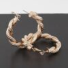 Twisted Rope Hoop Earrings – Medium Polished Hoops