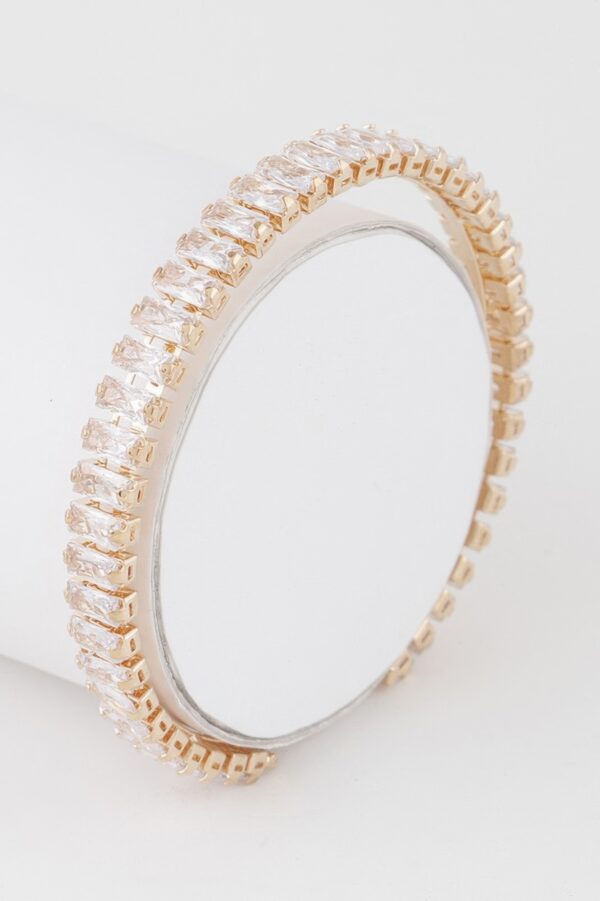 Crystal Bar Cuff Bracelet – Sleek Open Cuff Accent