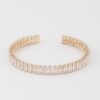 Crystal Bar Cuff Bracelet – Sleek Open Cuff Accent