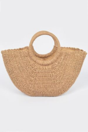 Beach Time Bag – Straw Oversized Woven Tote