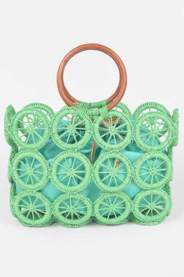 Monotone Crochet Handbag – Structured Mini Tote