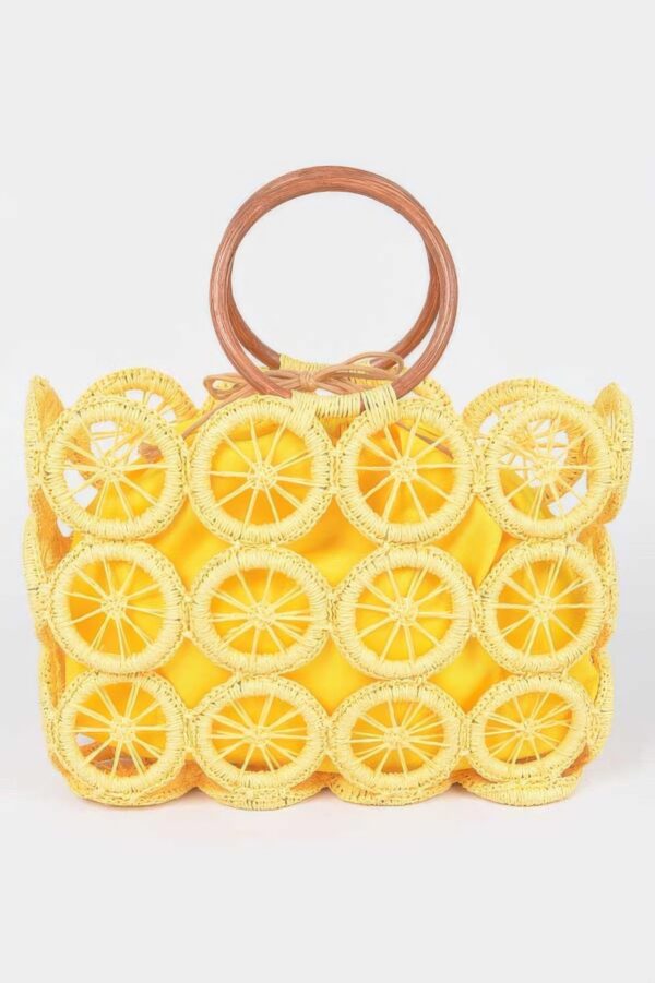 Monotone Crochet Handbag – Structured Mini Tote