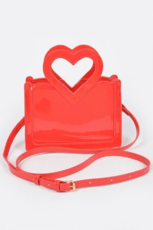 Enamel Top Handle Mini Bag – Glossy Structured Silhouette