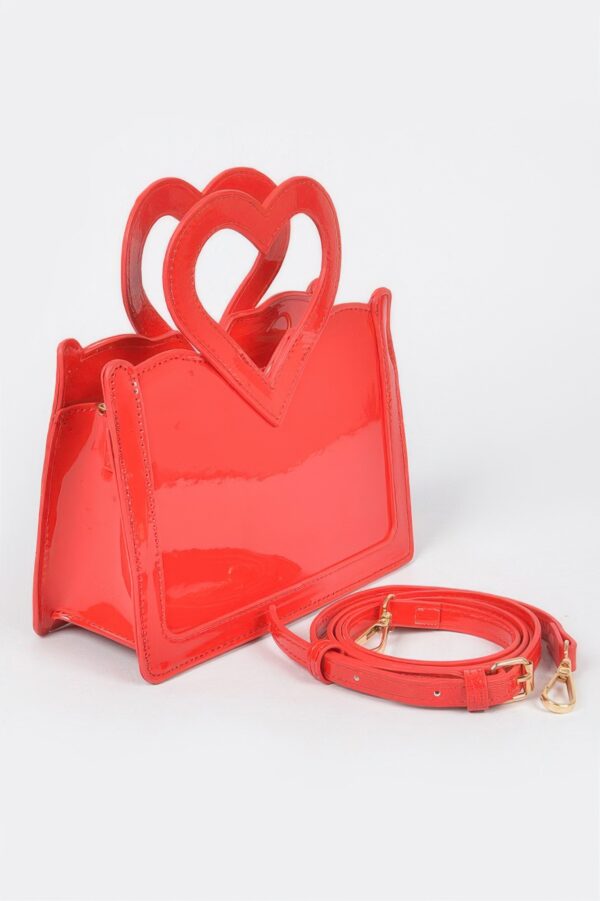 Enamel Top Handle Mini Bag – Glossy Structured Silhouette